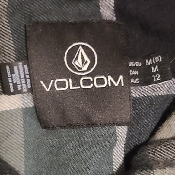 Volcom Green Plaid Flannel Medium - Picture 5 of 6